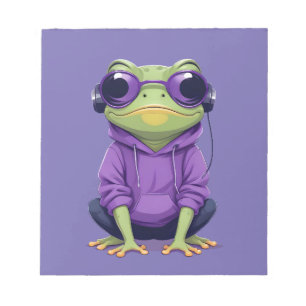 Bloc De Notas Rana con Hoodie Carácter animal divertido de Guay