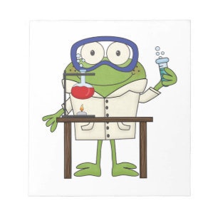 Bloc De Notas Rana en el laboratorio de ciencia