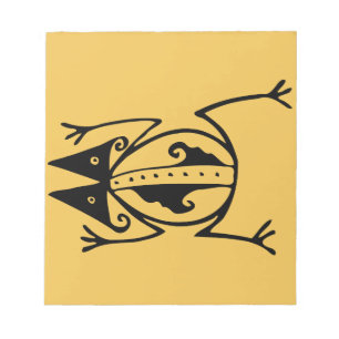 Bloc De Notas Rana tribal arte de la antigua tribu animal
