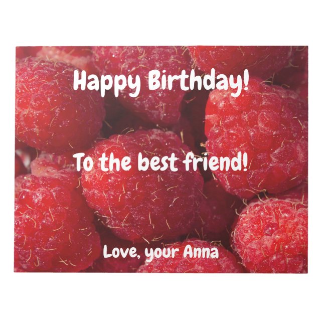 Bloc De Notas Raspberries Rojas Ripe (Frente)