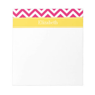 Bloc De Notas Raspberry Lg Chevron Pineapple Name Monograma