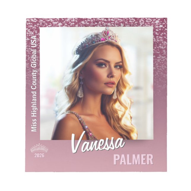 Bloc De Notas Raspberry Sparkle Titleholder Autograph Notepad (Frente)