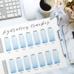 Bloc De Notas Rastreador de hidratación de botellas de agua ilus<br><div class="desc">Botellas de agua ilustradas con 10 tazas para realizar un seguimiento de la ingesta de agua (11 si usas la tapa). Dos filas para dos personas durante una semana, o una persona durante dos semanas, usar según lo deseado. Para mayor uso, utilice las sábanas en una funda protectora con un...</div>