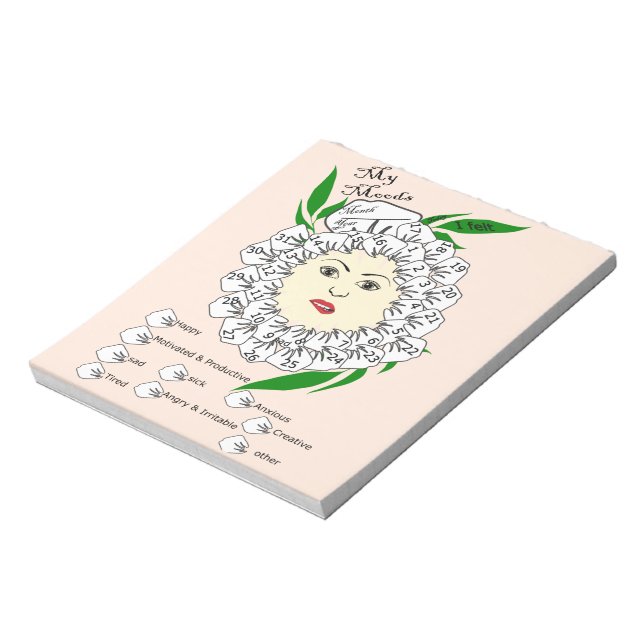 Bloc De Notas Rastreador de modos mensual (Lado Izquierdo)