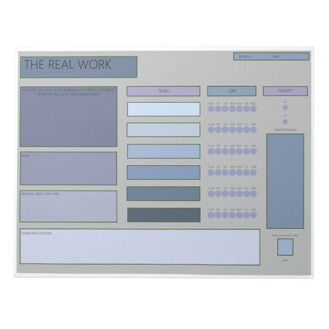 Bloc De Notas Rastreador de salud mental (Frente)