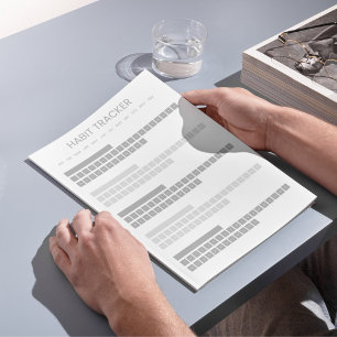 Bloc De Notas Rastreador Gray Habit
