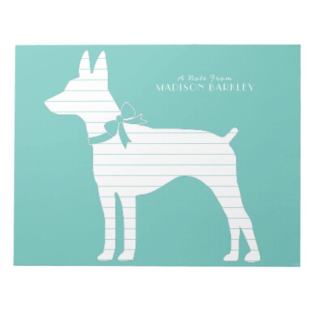 Bloc De Notas Rat Terrier Puppy Dog (Frente)
