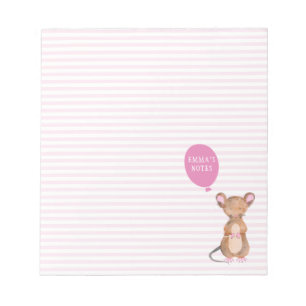 Bloc De Notas Ratón Cute Woodland - Niños personalizados