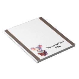 Bloc De Notas Ratón lindo con libro