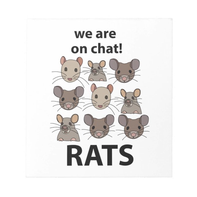 Bloc De Notas Rats Animal Estamos En Chat Rats Gratis (Frente)