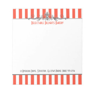 Bloc de notas rayado y plateado blanco naranja