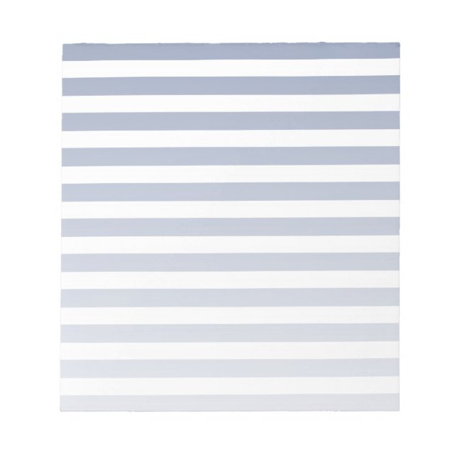 Bloc De Notas Rayas de caramelo azul gris y blanco (Frente)
