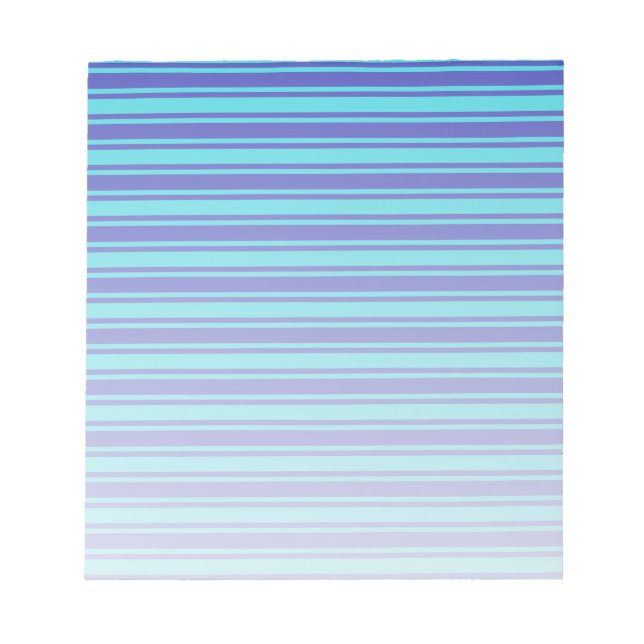 Bloc De Notas Rayas de caramelo azul turquesa (Frente)