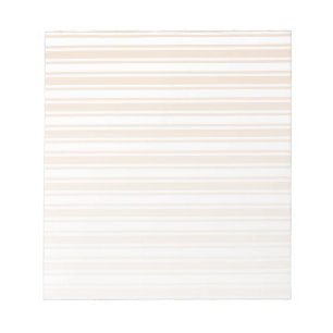 Bloc De Notas Rayas de caramelo beige y blanco