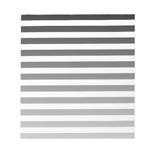 Bloc De Notas Rayas de caramelo blanco y negro (Frente)