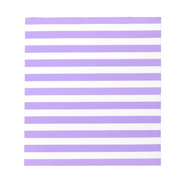 Bloc De Notas Rayas de caramelo morado y blanco (Frente)
