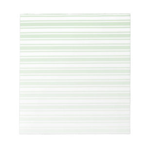 Bloc De Notas Rayas de caramelo verde claro y blanco
