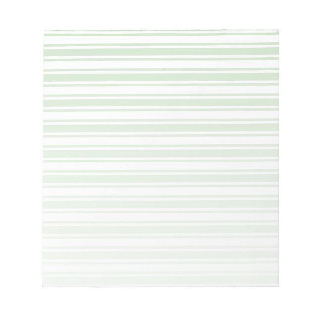 Bloc De Notas Rayas de caramelo verde claro y blanco (Frente)