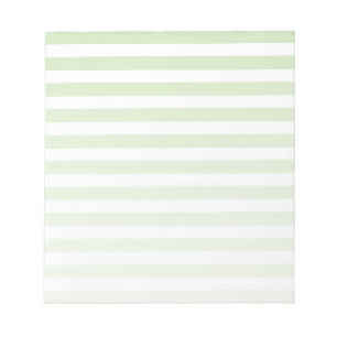 Bloc De Notas Rayas de caramelo verde claro y blanco