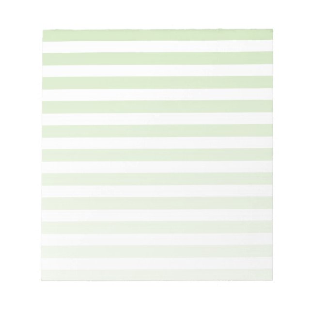 Bloc De Notas Rayas de caramelo verde claro y blanco (Frente)