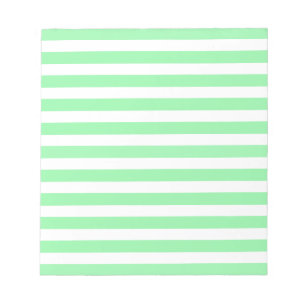 Bloc De Notas Rayas de caramelo verde y blanco