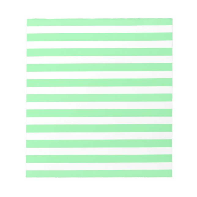 Bloc De Notas Rayas de caramelo verde y blanco (Frente)