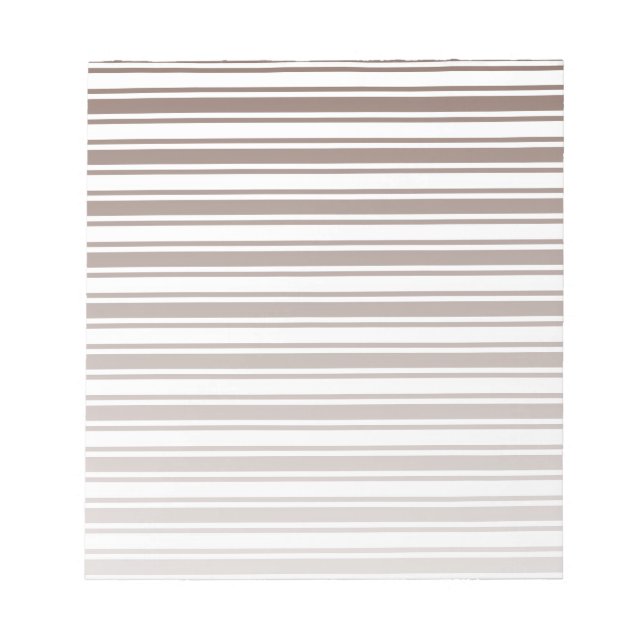 Bloc De Notas Rayas de dulces marrones y blancos de chocolate (Frente)