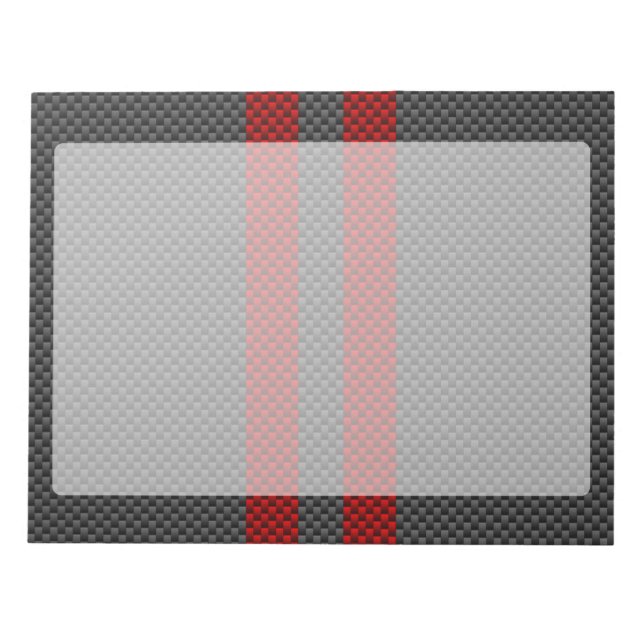 Bloc De Notas Rayas de estilo de fibra de carbono rojo de Borgoñ (Frente)