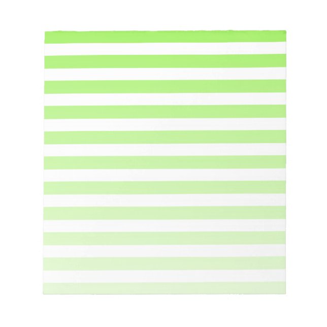 Bloc De Notas Rayas de limón verde y blanco de caramelos (Frente)