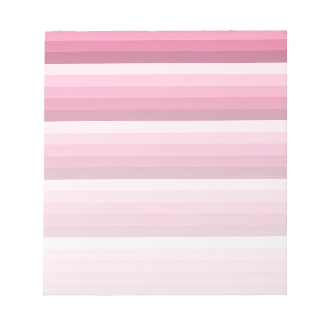 Bloc De Notas Rayas de sombra rosadas (Frente)