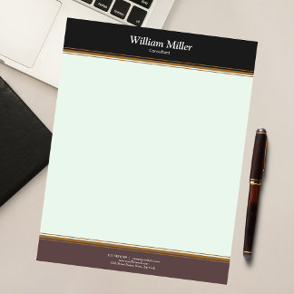 Bloc De Notas Rayas marrones negros Minimalistas modernos