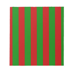 Bloc De Notas Rayas Verdes Rojas Navidad Toksie Turbie