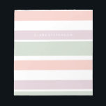 Bloc De Notas rayas violetas de color rosa verde pastel<br><div class="desc">Patrón colorido.</div>