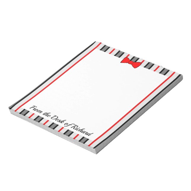 Bloc De Notas Rayas y una corbata roja (Lado Izquierdo)