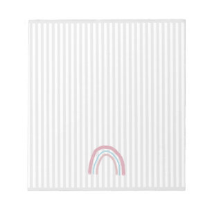 Bloc De Notas Rayo gris arcoiris rosa