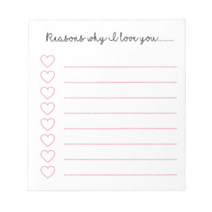 Bloc De Notas Razones por las que te amo.................