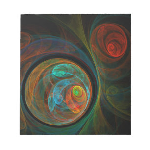 Bloc De Notas Reborn Blue Abstract Art Notepad