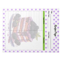 Bloc De Notas Receta de arándano blanco