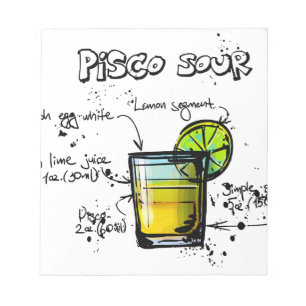 Bloc De Notas Receta de cóctel Pisco Sour