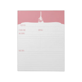 Bloc De Notas Receta de hormigón rosado para hornear Notepad