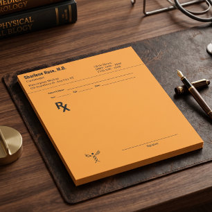 Bloc De Notas Receta médica editable del doctor Colorido médico