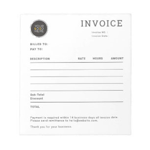 Bloc De Notas Recibo de Factura Personalizable para Pequeñas Emp