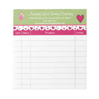 Bloc De Notas Recibo de ventas de Cute Angel y Hearts