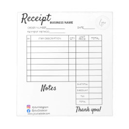 Bloc De Notas Recibos de Personalizados profesionales para empre
