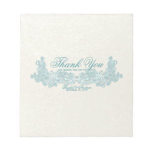 Bloc De Notas Recogida del bar de vándalos Floral Aqua Design Ca
