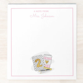 Bloc De Notas Reconocimiento a profesor blanco de segundo grado