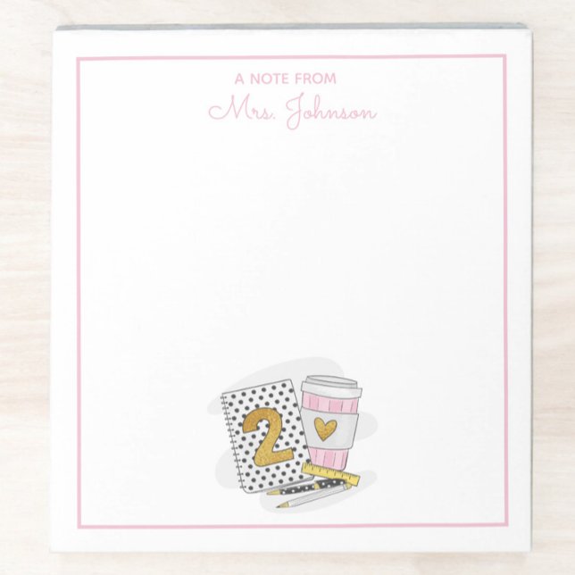 Bloc De Notas Reconocimiento a profesor blanco de segundo grado (Subido por el creador)