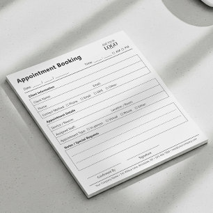 Bloc De Notas Recordatorio de Cita Logo Profesional