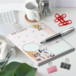 Bloc De Notas Recortar Perros Paw Imprimir fondo tema