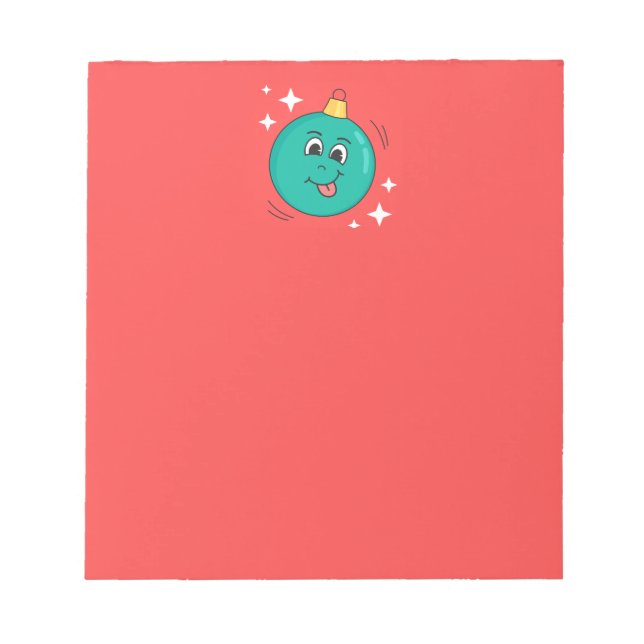 Bloc De Notas Red Christmas blue emoji smile (Frente)